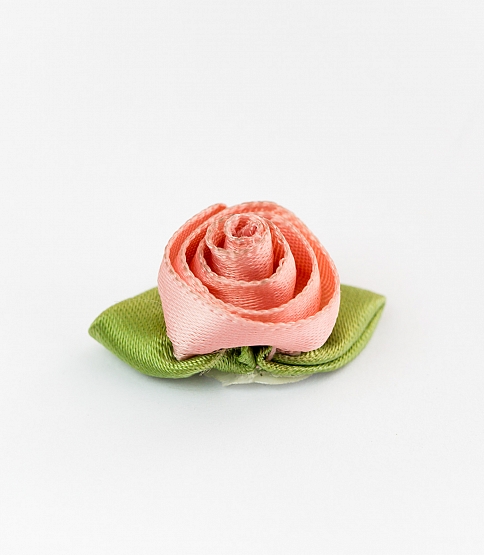 Large Ribbon Rose 100 Pcs Dusky Pink - Click Image to Close
